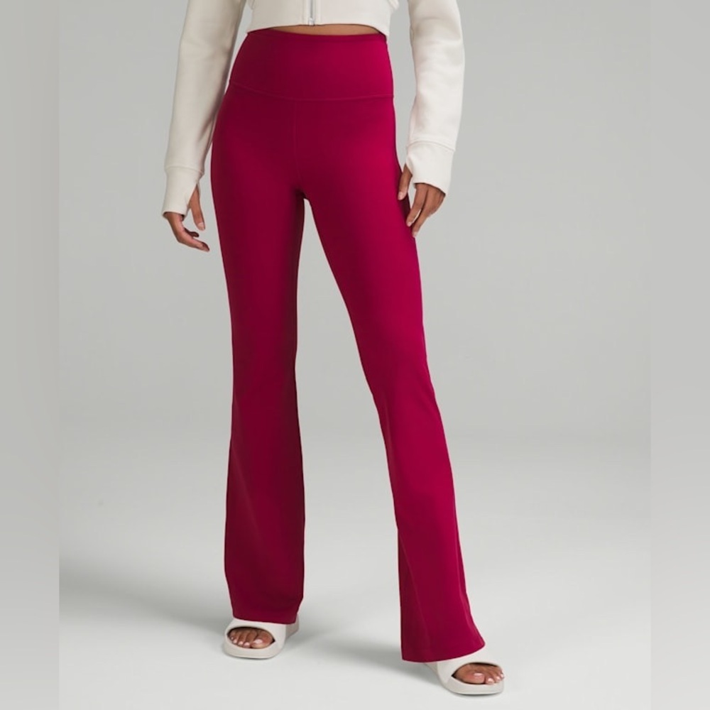 Lululemon Groove Nulu Super-High-Rise Flared Pant Regular - Size 2 -Pomegranate - Picture 11 of 14